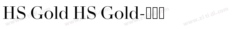 HS Gold HS Gold字体转换